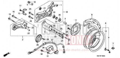ROUE ARRIERE FJS400D9 de 2009